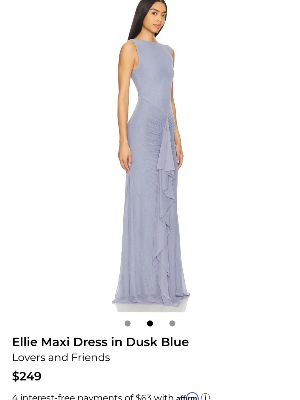 Lovers and Friends Ellie Maxi Dress in Dusk Blue - Picture 9 of 11